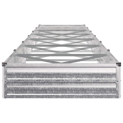 vidaXL Raised Garden Bed Silver 600 x 80 x 24 cm galvanized 4