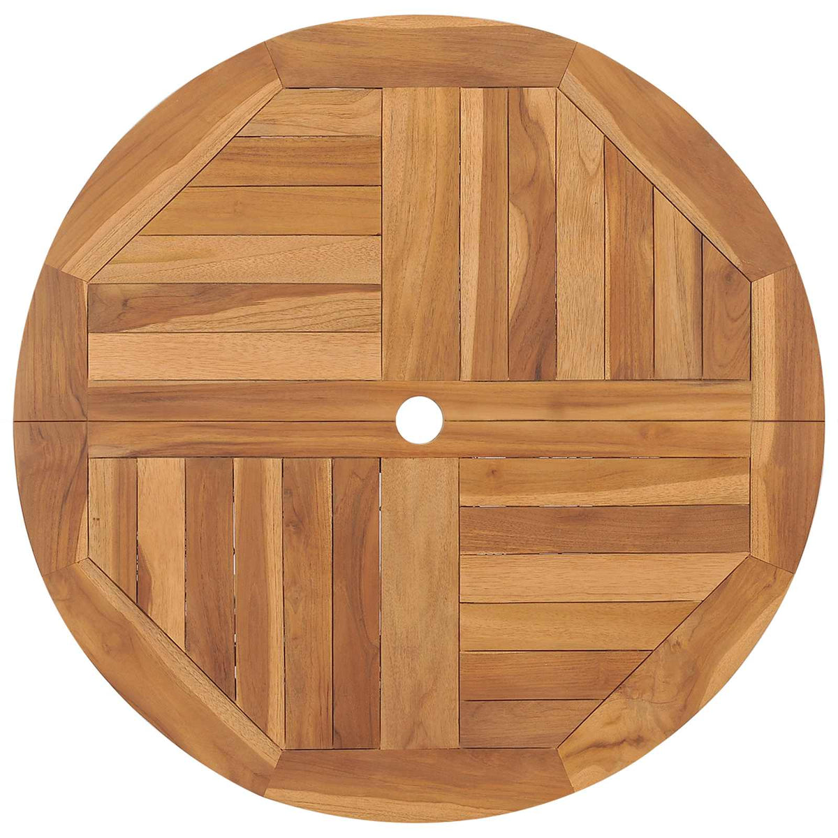 Folding Garden Natural Solid Teak Wood Round