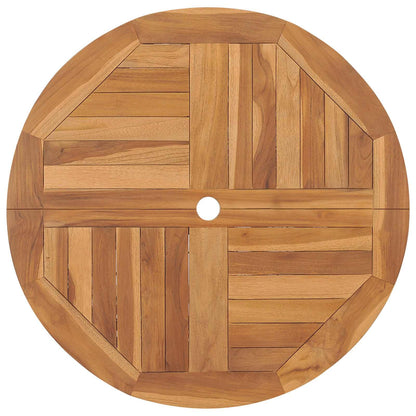 Folding Garden Natural Solid Teak Wood Round