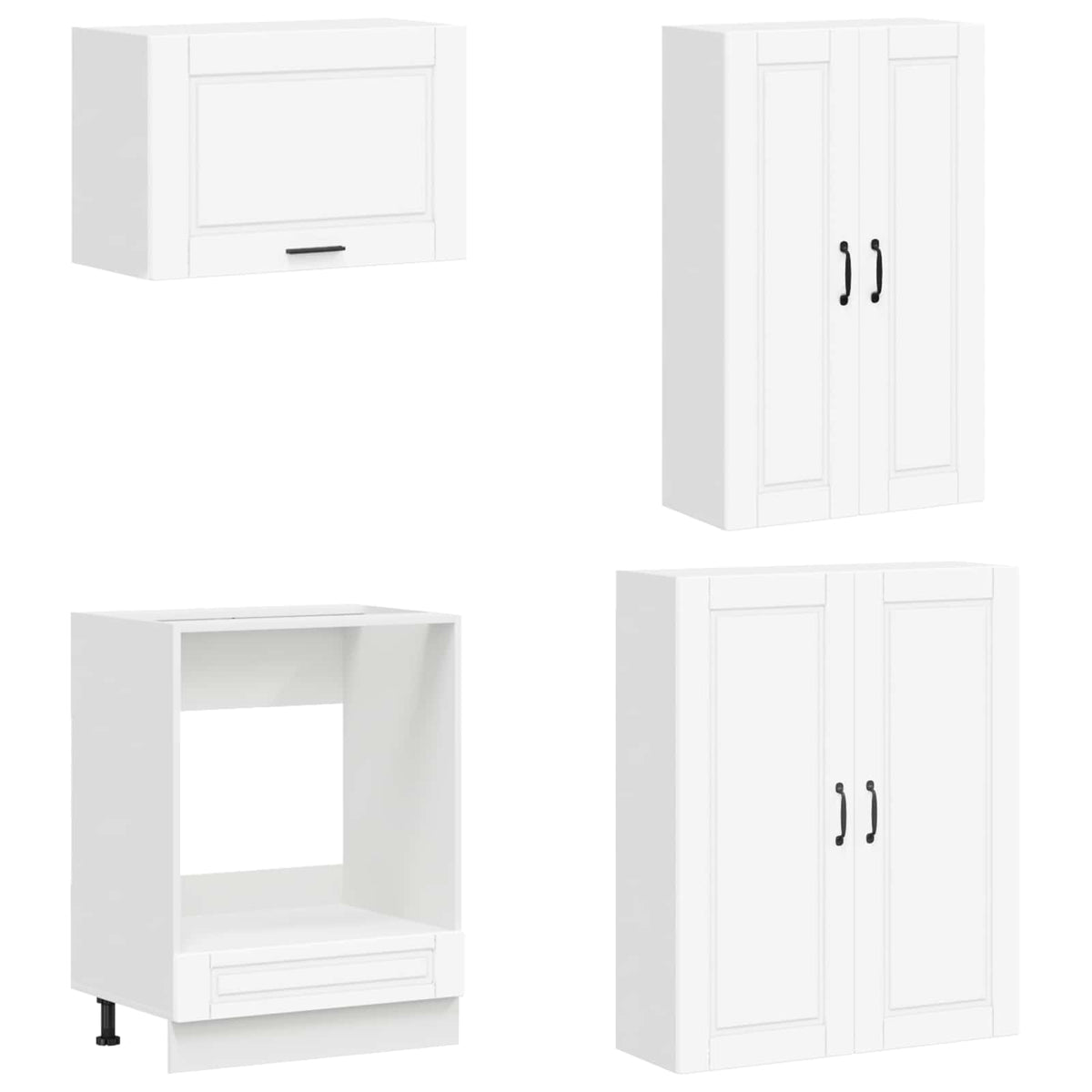 Kitchen Unit PORTO 8 pcs Engineered Wood White 100 cm