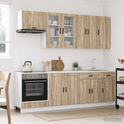 Kitchen Unit PORTO 8 pcs Engineered Wood Sonoma oak 80 cm