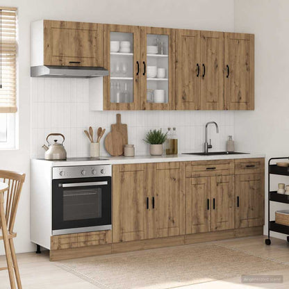Kitchen Unit PORTO 8 pcs Engineered Wood Artisan oak 80 cm