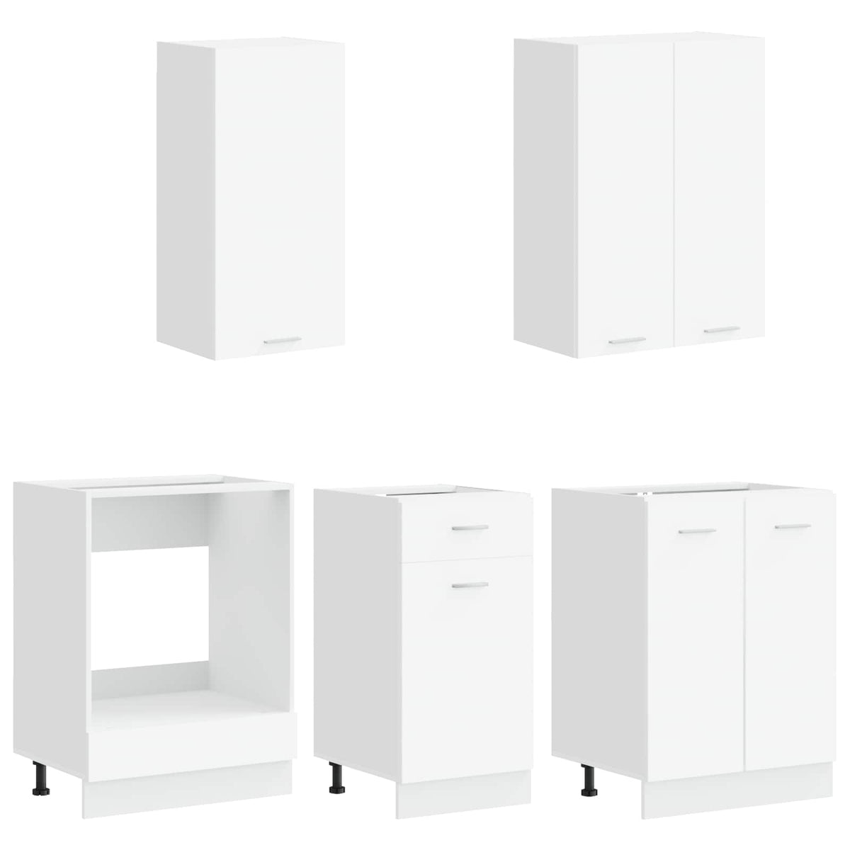 Kitchen Unit LYON 5 pcs Engineered Wood White 80 cm