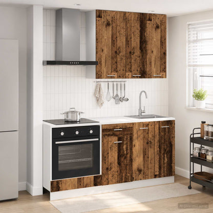 Kitchen Unit LYON 5 pcs Engineered Wood Old wood 80 cm