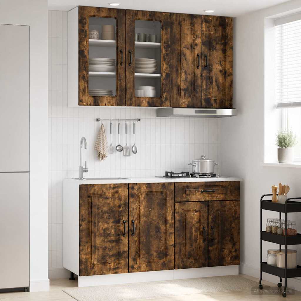 Kitchen Unit KALMAR 4 pcs Engineered Wood Smoked oak 80 cm