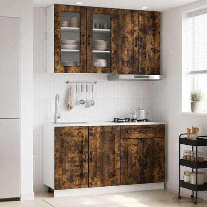Kitchen Unit KALMAR 4 pcs Engineered Wood Smoked oak 80 cm