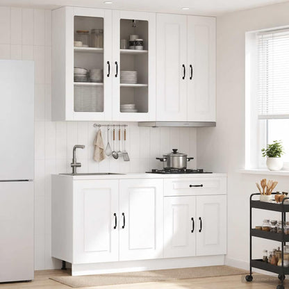Kitchen Unit KALMAR 4 pcs Engineered Wood White 100 cm