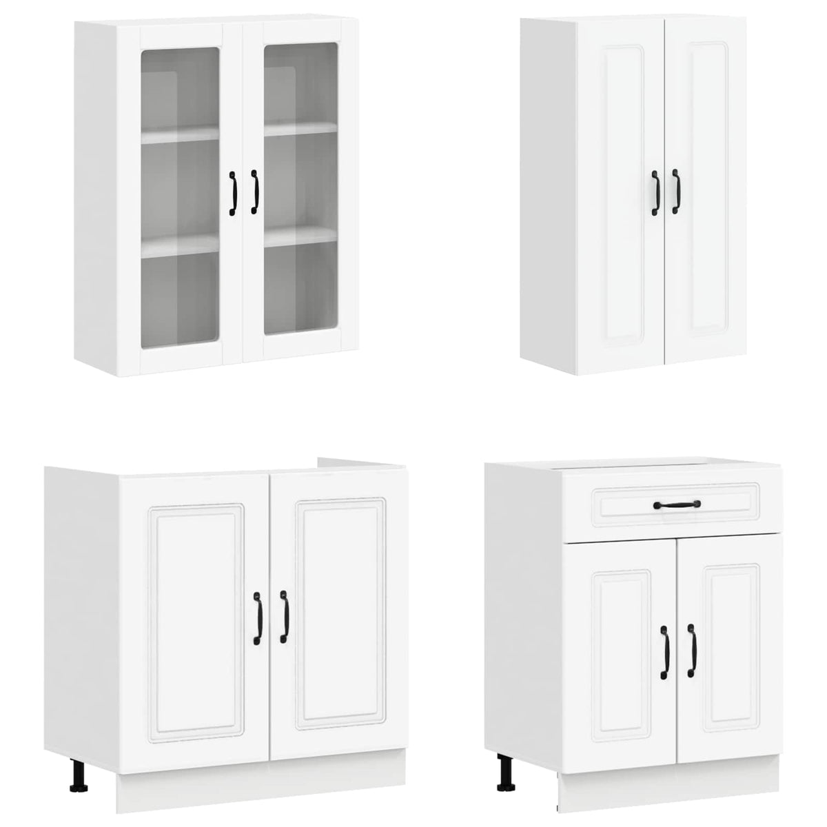 Kitchen Unit KALMAR 4 pcs Engineered Wood White 100 cm