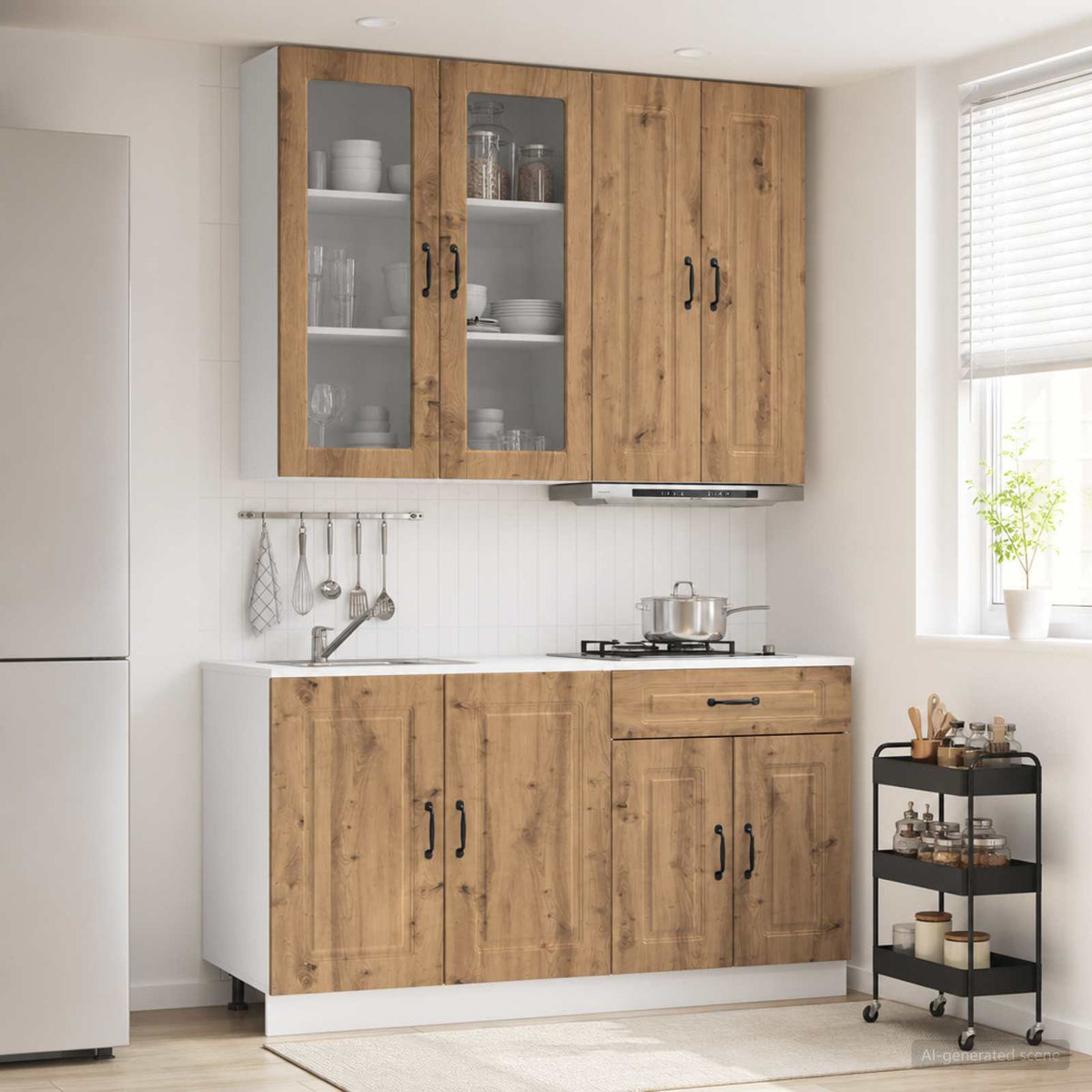 Kitchen Unit KALMAR 4 pcs Engineered Wood Artisan oak 100 cm