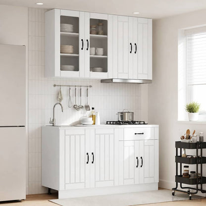 Kitchen Unit LUCCA 4 pcs Engineered Wood White 80 cm