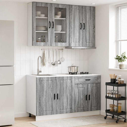 Kitchen Unit PORTO 4 pcs Engineered Wood Grey sonoma 80 cm
