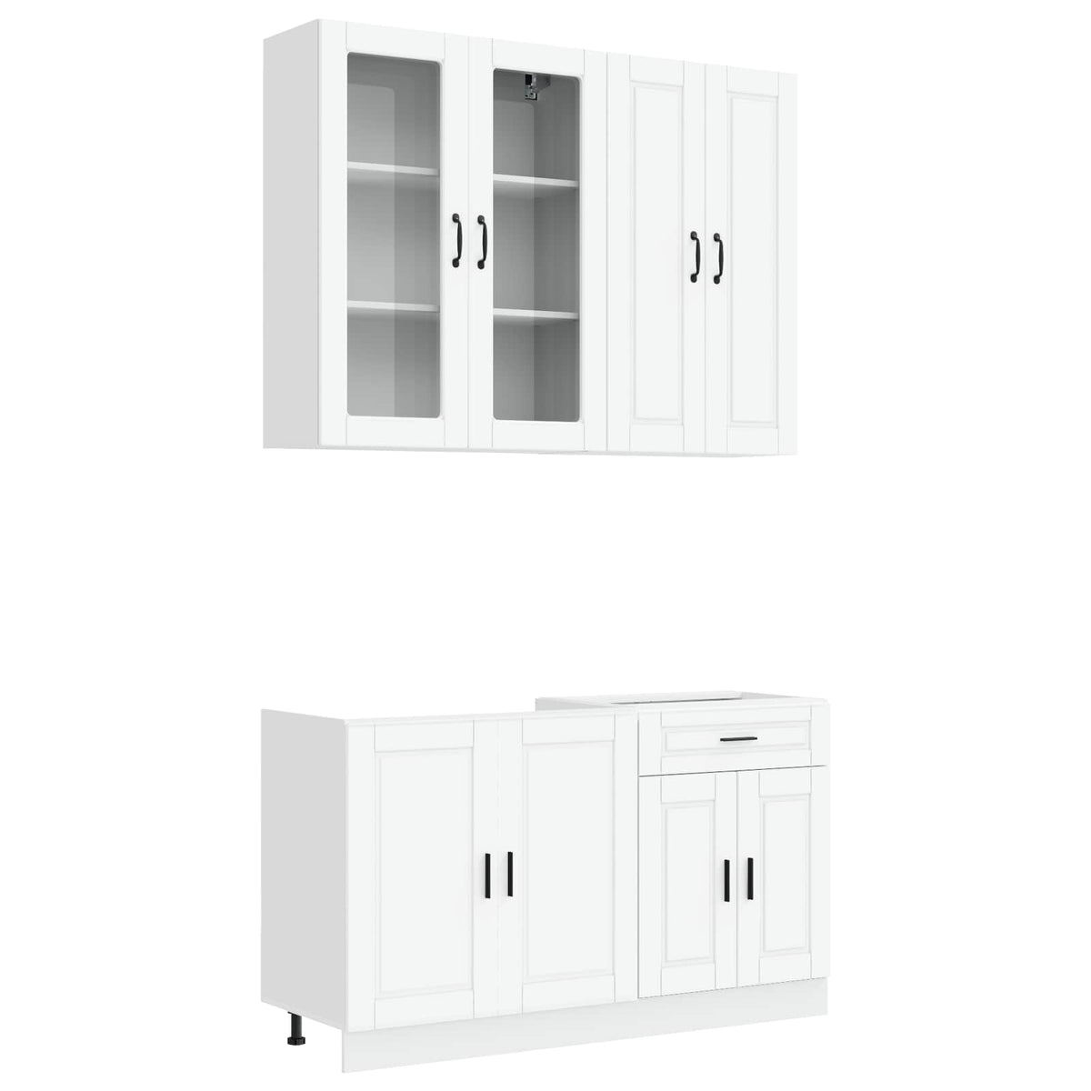 Kitchen Unit PORTO 4 pcs Engineered Wood White 100 cm
