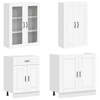 Kitchen Unit PORTO 4 pcs Engineered Wood White 100 cm