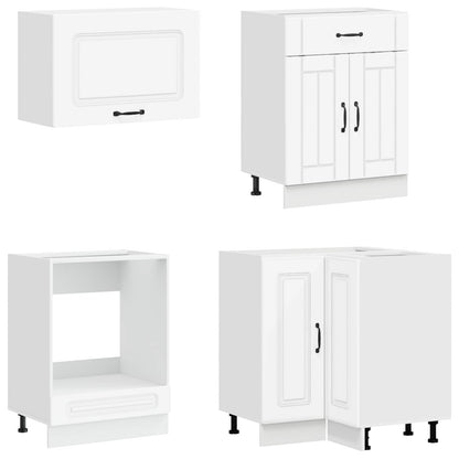 Kitchen Unit KALMAR 8 pcs Engineered Wood White 100 cm