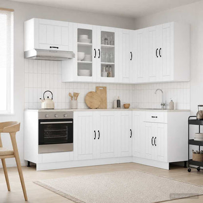 Kitchen Unit LUCCA 8 pcs Engineered Wood High gloss white 80 cm