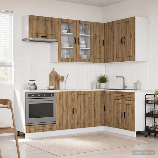 Kitchen Unit PORTO 8 pcs Engineered Wood Artisan oak 80 cm