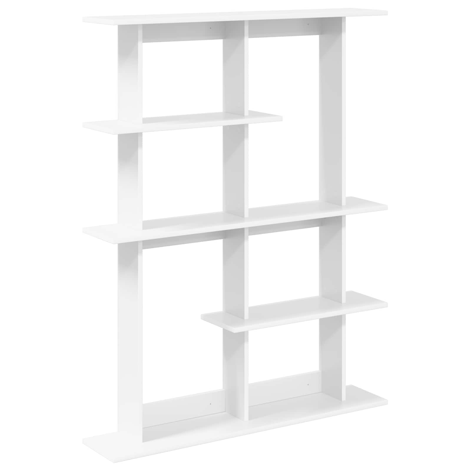vidaXL Wall Shelf White 102 x 20 x 130 cm Engineered Wood 2