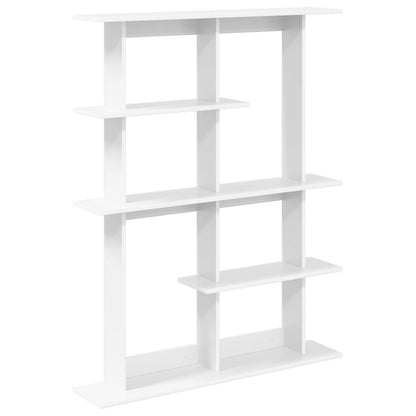 vidaXL Wall Shelf White 102 x 20 x 130 cm Engineered Wood 2