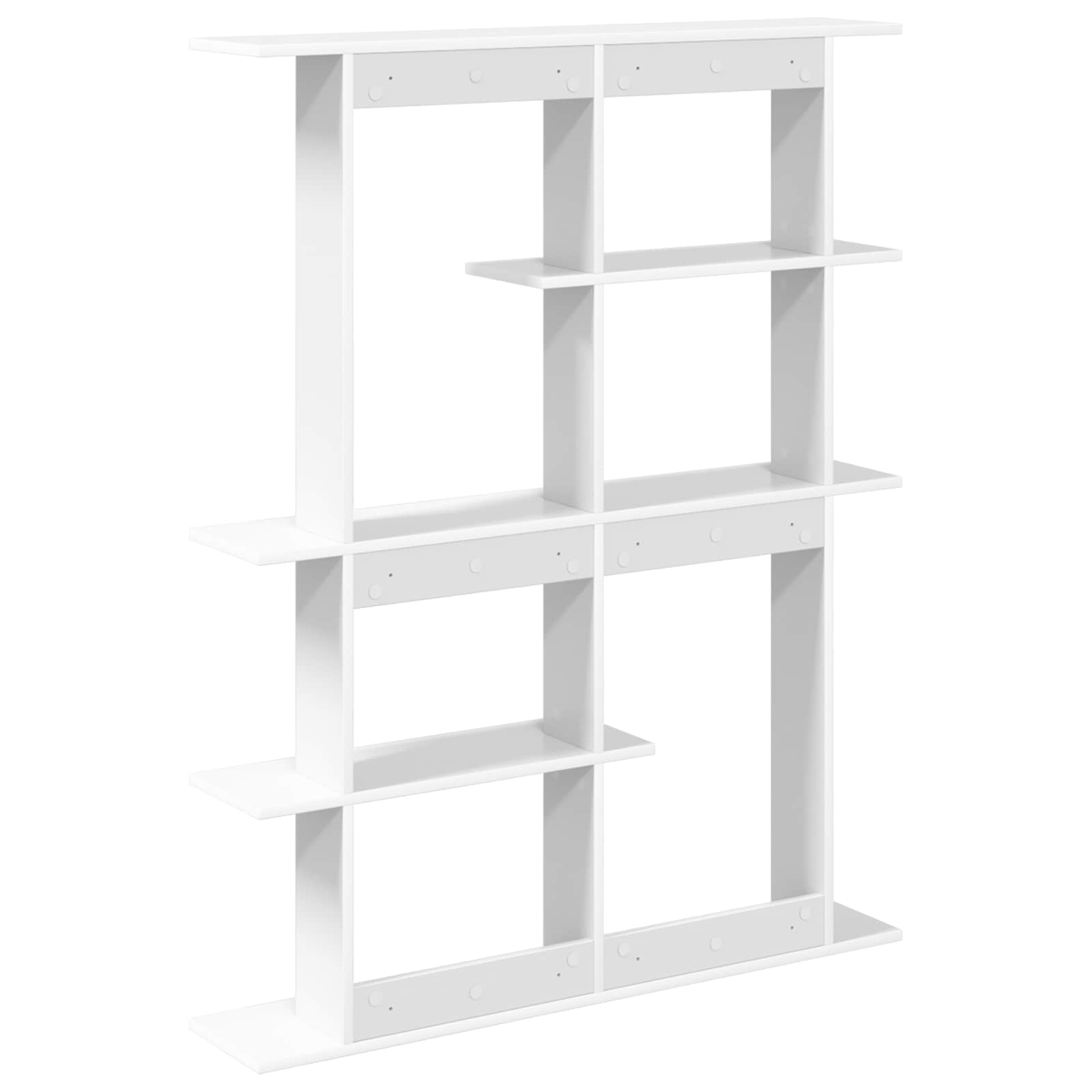 vidaXL Wall Shelf White 102 x 20 x 130 cm Engineered Wood 6