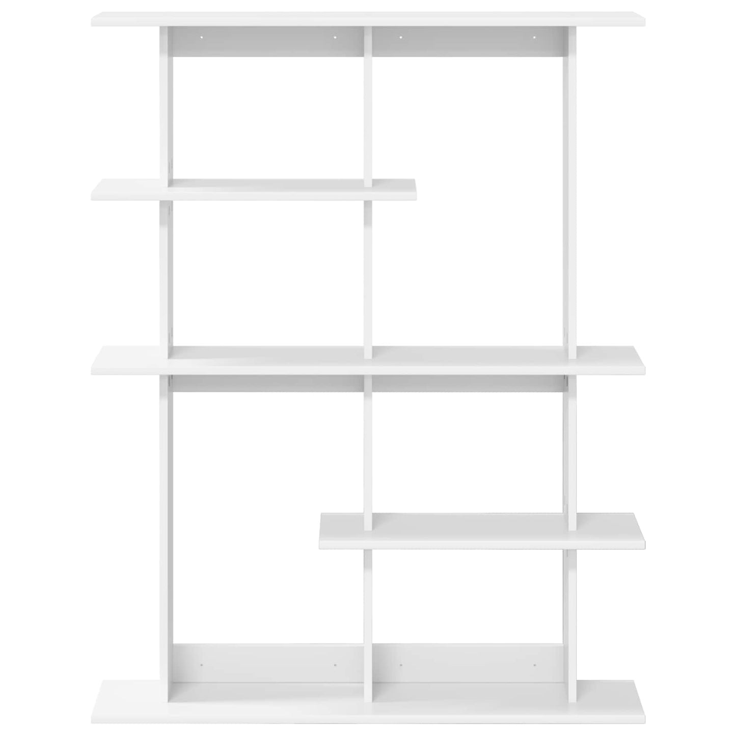 vidaXL Wall Shelf White 102 x 20 x 130 cm Engineered Wood 4