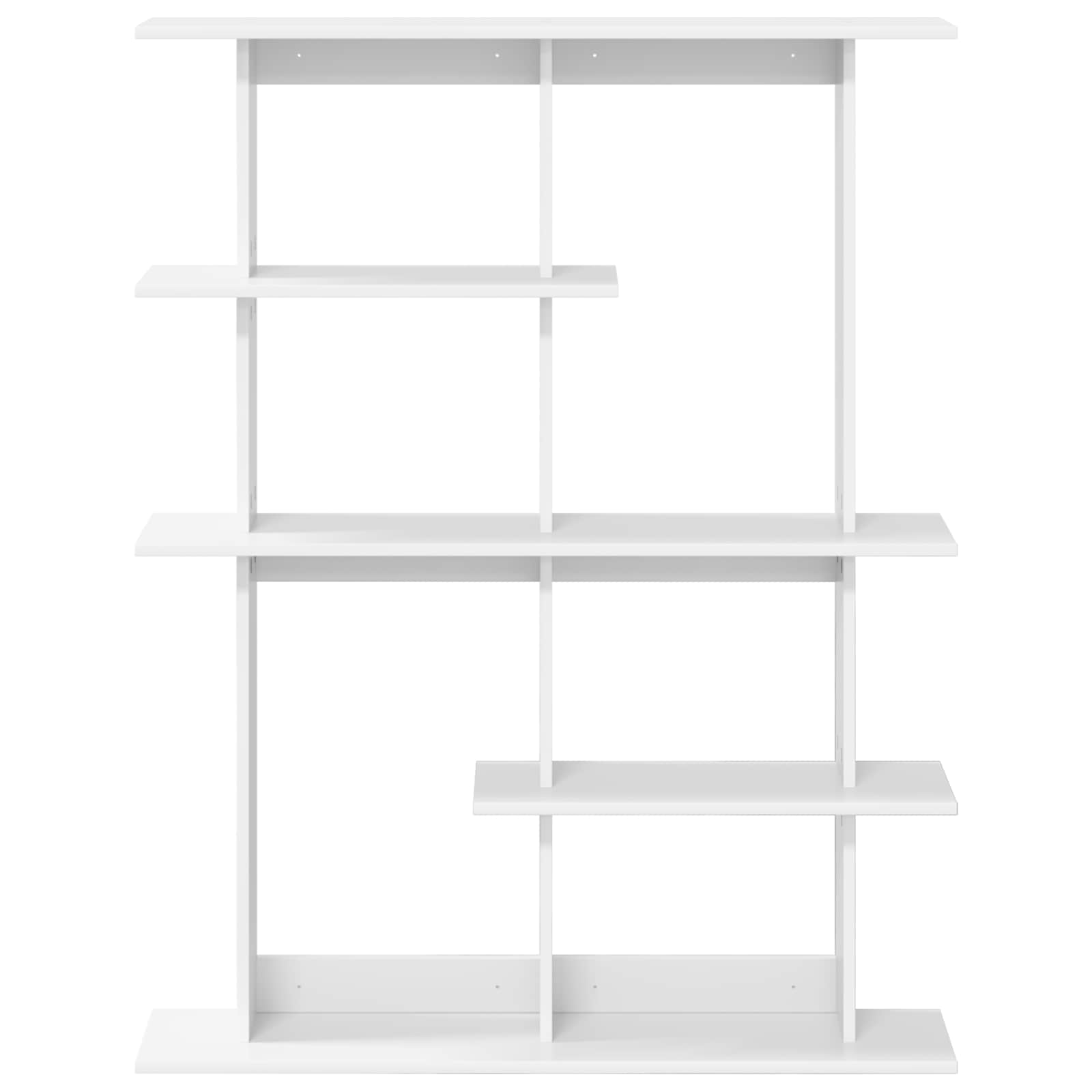 vidaXL Wall Shelf White 102 x 20 x 130 cm Engineered Wood 4