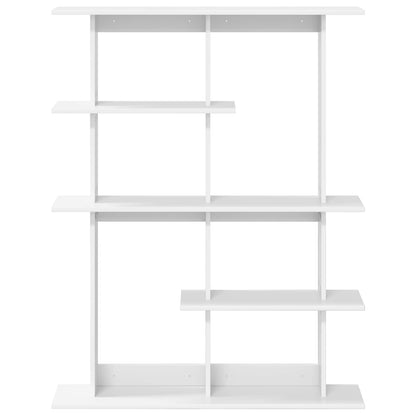 vidaXL Wall Shelf White 102 x 20 x 130 cm Engineered Wood 4