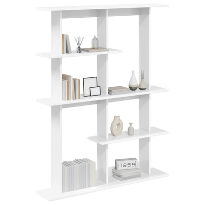 vidaXL Wall Shelf White 102 x 20 x 130 cm Engineered Wood 3