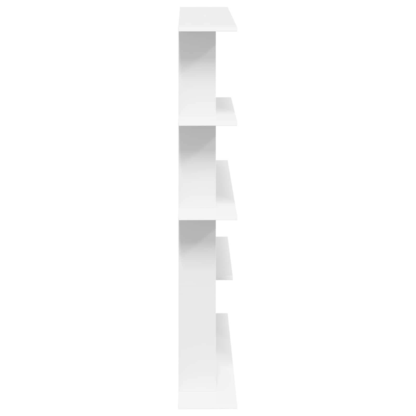 vidaXL Wall Shelf White 102 x 20 x 130 cm Engineered Wood 5