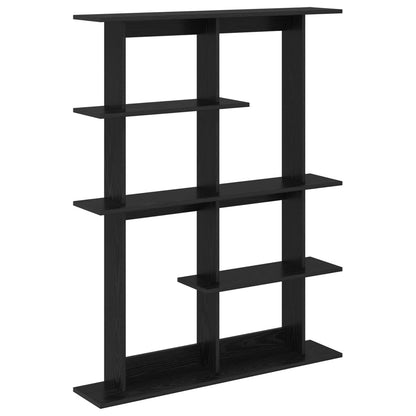 vidaXL Wall Shelf Black Oak 102 x 20 x 130 cm Engineered Wood 2