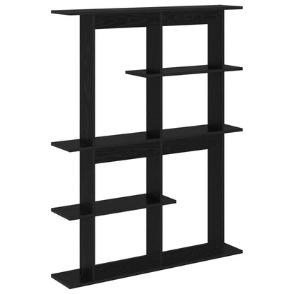 vidaXL Wall Shelf Black Oak 102 x 20 x 130 cm Engineered Wood 6