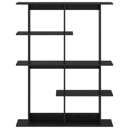 vidaXL Wall Shelf Black Oak 102 x 20 x 130 cm Engineered Wood 4