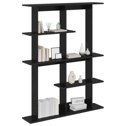 vidaXL Wall Shelf Black Oak 102 x 20 x 130 cm Engineered Wood 3