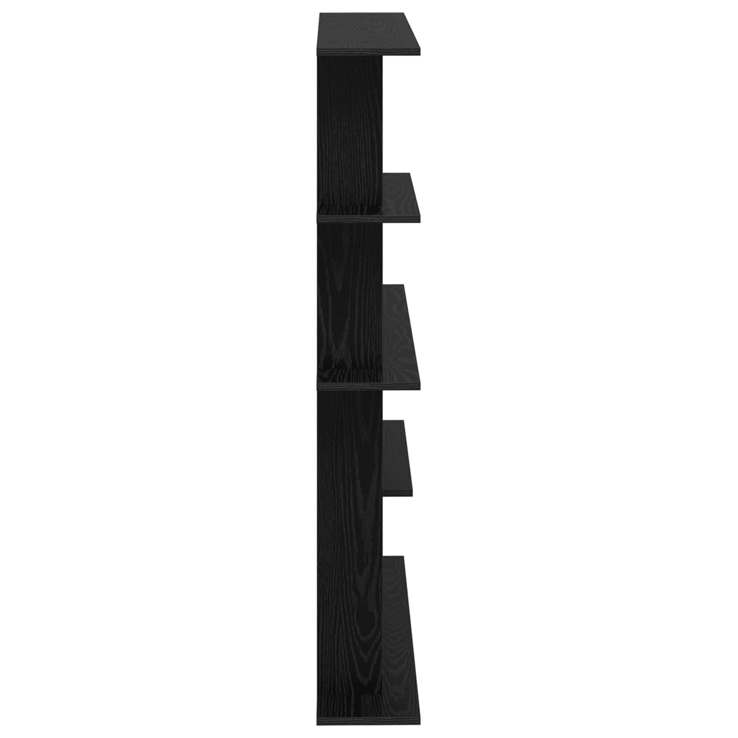 vidaXL Wall Shelf Black Oak 102 x 20 x 130 cm Engineered Wood 5