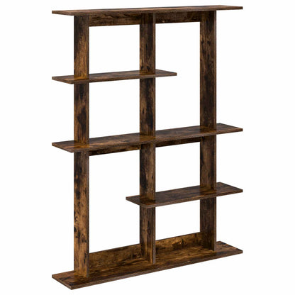 vidaXL Wall Shelf Smoked Oak 102 x 20 x 130 cm Engineered Wood 2