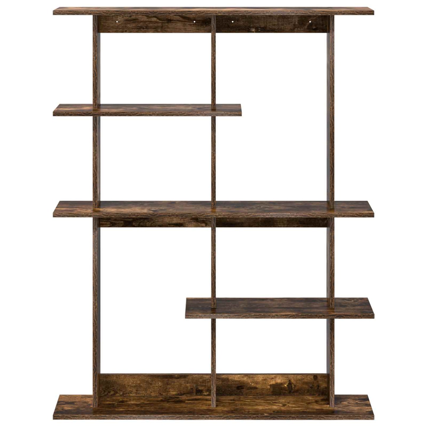 vidaXL Wall Shelf Smoked Oak 102 x 20 x 130 cm Engineered Wood 4