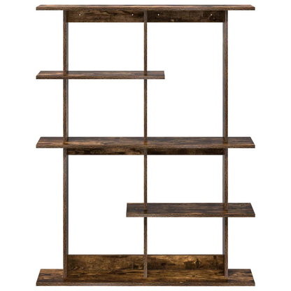 vidaXL Wall Shelf Smoked Oak 102 x 20 x 130 cm Engineered Wood 4