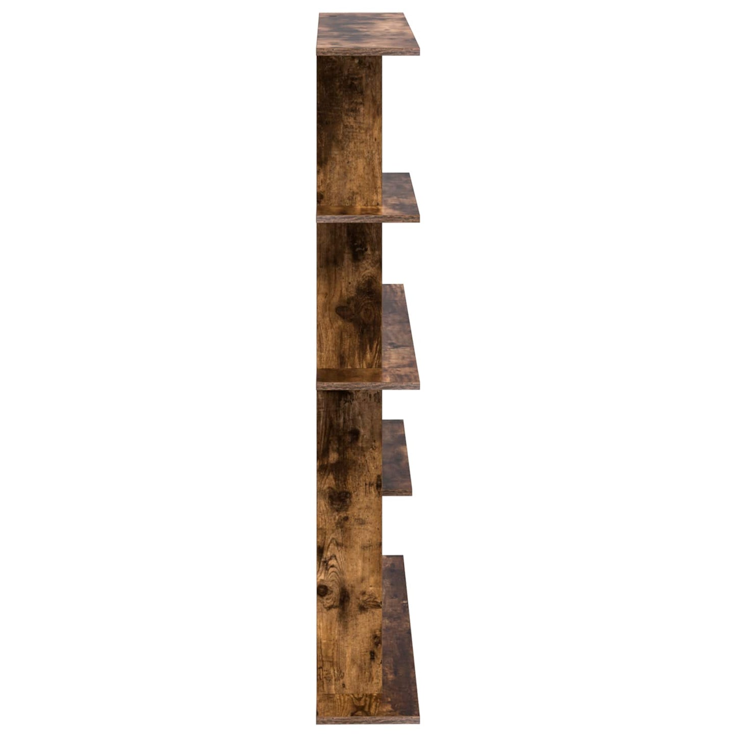 vidaXL Wall Shelf Smoked Oak 102 x 20 x 130 cm Engineered Wood 5