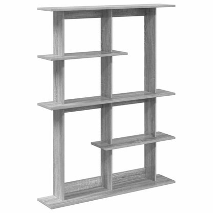 vidaXL Wall Shelf Grey Sonoma 102 x 20 x 130 cm Engineered Wood 2