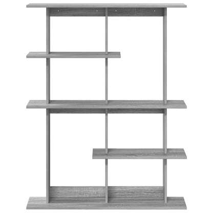 vidaXL Wall Shelf Grey Sonoma 102 x 20 x 130 cm Engineered Wood 4