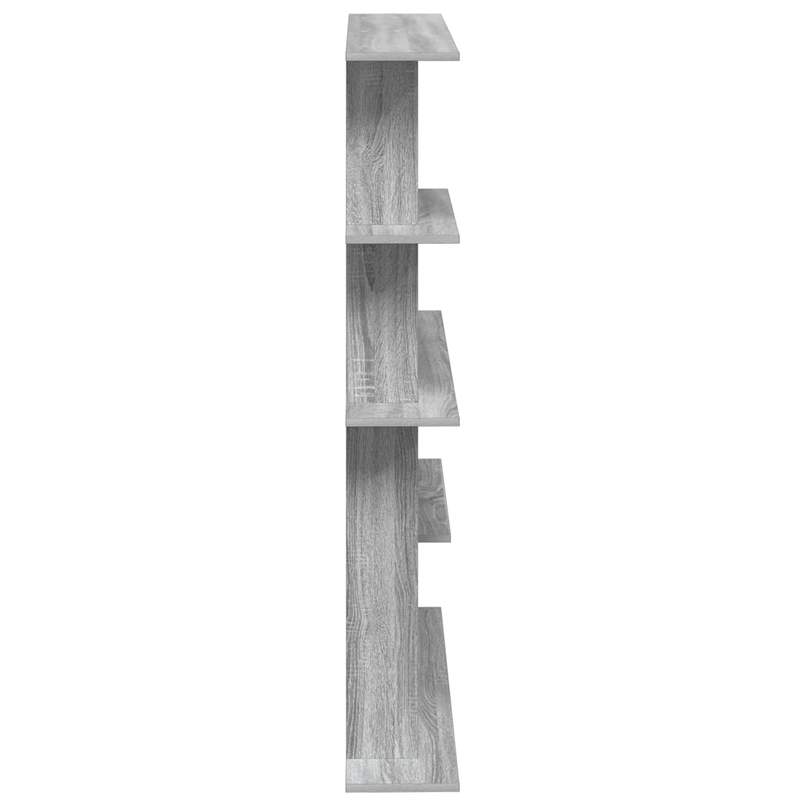 vidaXL Wall Shelf Grey Sonoma 102 x 20 x 130 cm Engineered Wood 5