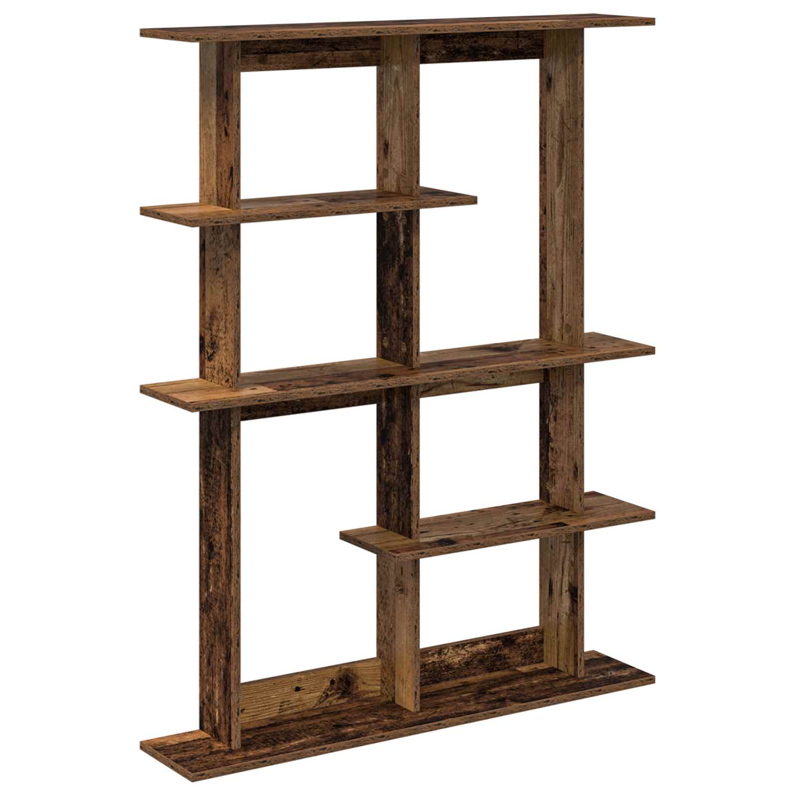 vidaXL Wall Shelf Old Wood 102 x 20 x 130 cm Engineered Wood 2