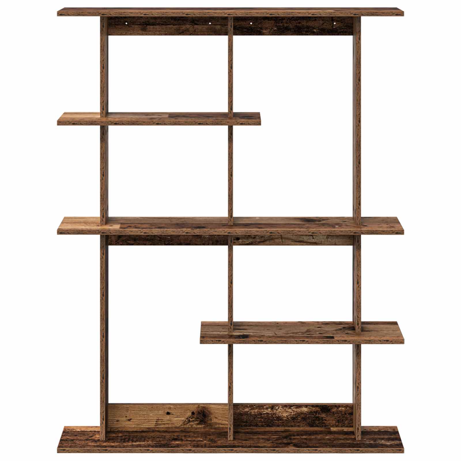 vidaXL Wall Shelf Old Wood 102 x 20 x 130 cm Engineered Wood 4