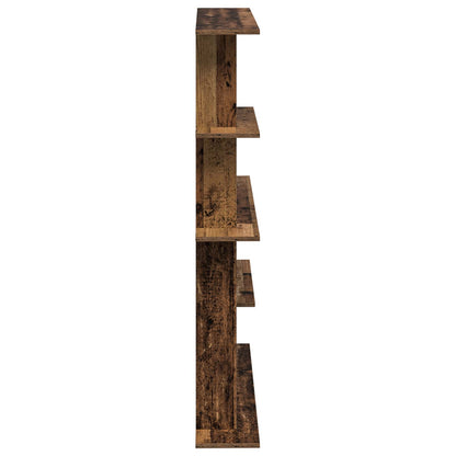 vidaXL Wall Shelf Old Wood 102 x 20 x 130 cm Engineered Wood 5
