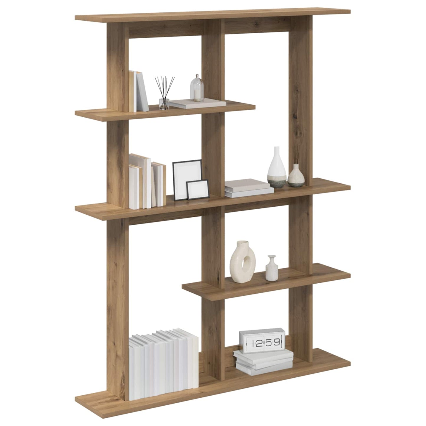 vidaXL Wall Shelf Artisan Oak 102 x 20 x 130 cm Engineered Wood 3