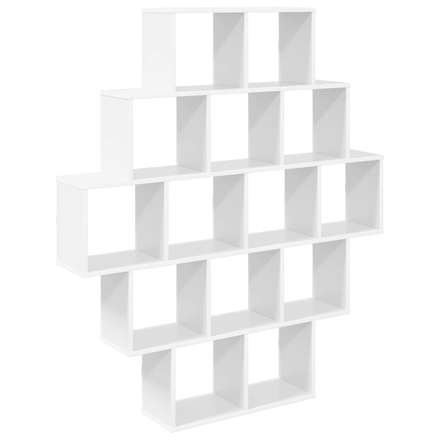 vidaXL Wall Shelf White 120 x 20 x 136 cm Engineered Wood 2