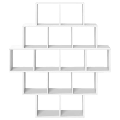vidaXL Wall Shelf White 120 x 20 x 136 cm Engineered Wood 4