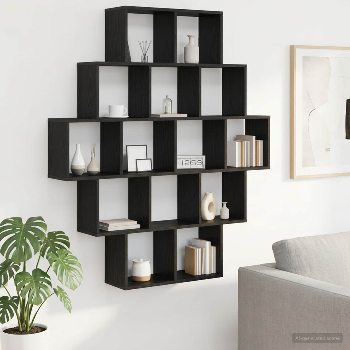 vidaXL Wall Shelf 120 x 20 x 136 cm Engineered Wood
