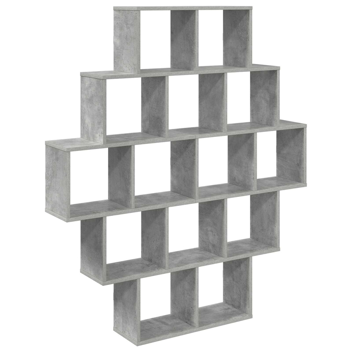 Wall Shelf 120 x 20 x 136 cm Engineered Wood Concrete grey