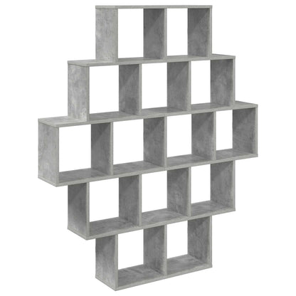 Wall Shelf 120 x 20 x 136 cm Engineered Wood Concrete grey