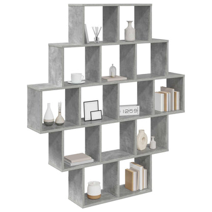 Wall Shelf 120 x 20 x 136 cm Engineered Wood Concrete grey